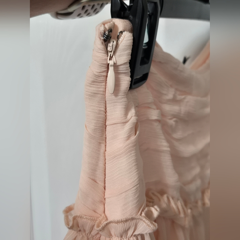 Peach Maxi Skirt, Size 2, Future Collective, Fully Lined, NWT - Picture 7 of 8